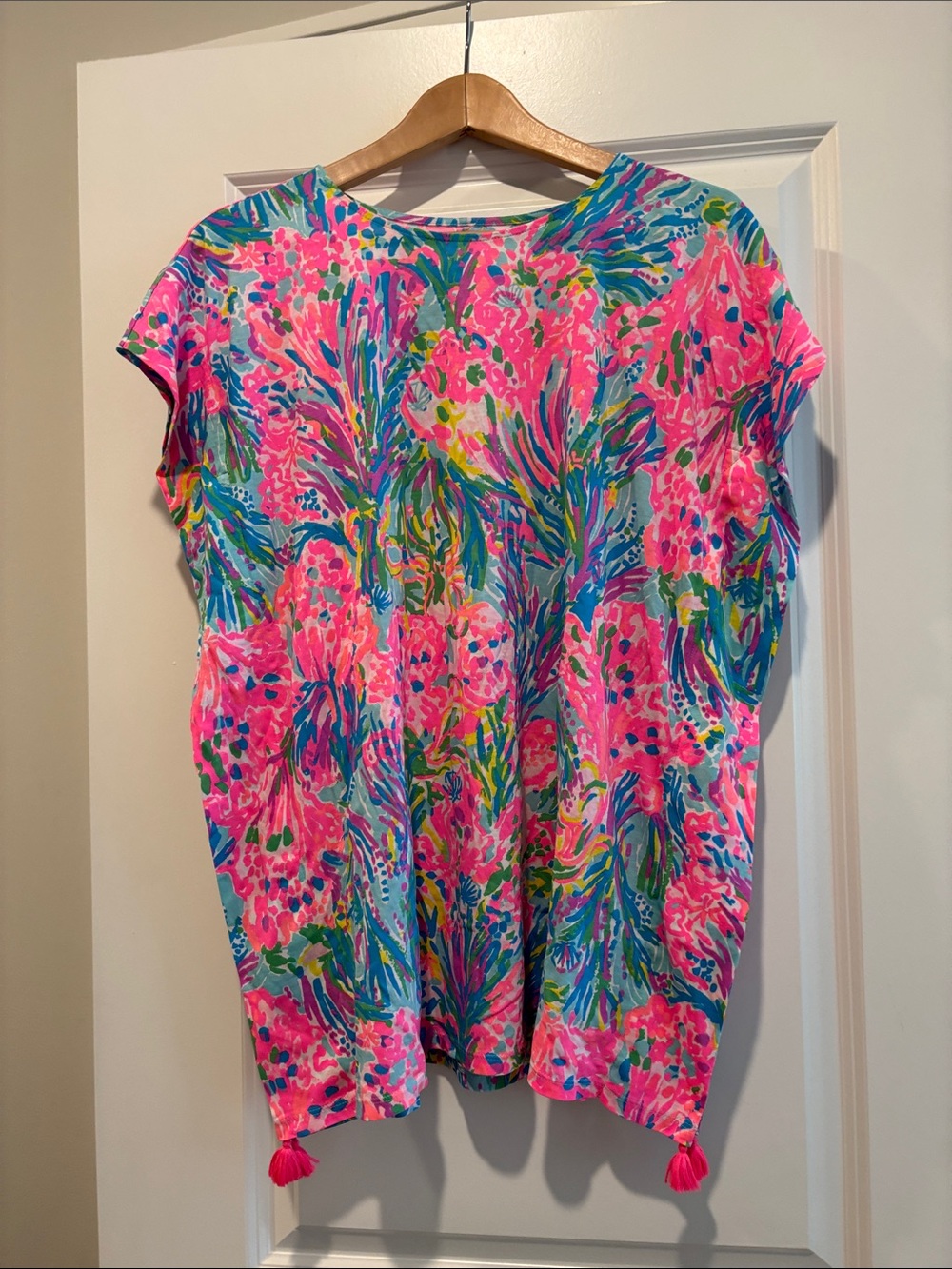 Lilly Pulitzer Pink Multicolor Floral Kids Swim Coverup